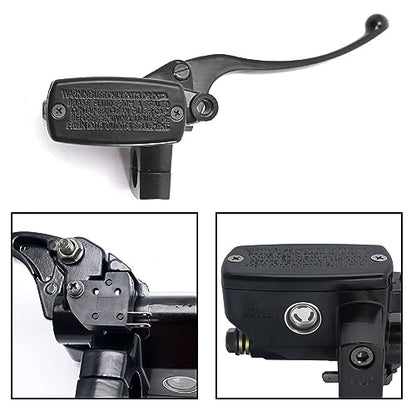MDEOOSKY Motorcycle Brake Master Cylinder Clutch Lever 1" (25mm) Left & Right Brake Clutch Master Cylinder Replacement for Honda Kawasaki Suzuki Yamaha (Black)
