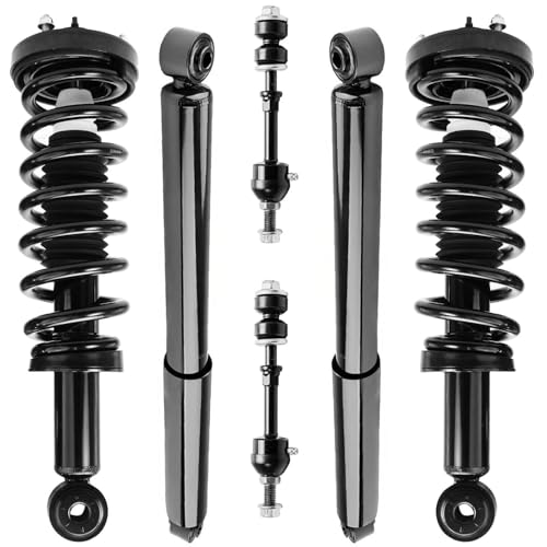 Detroit Axle - RWD Struts Shocks Kit for 2005 2006 2007 2008 Ford F-150 - size: 6AQS47259-V1/ strut shock sway kit