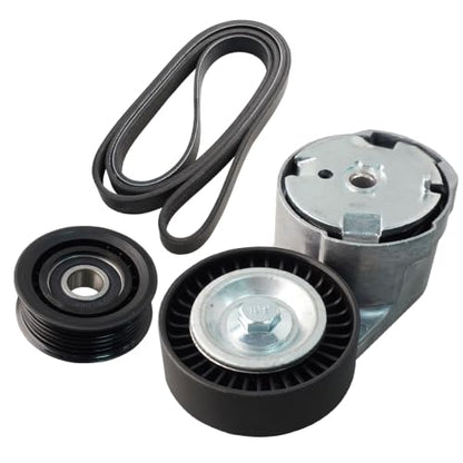 6PK1955 Engine Belt Tensioner Serpentine Belt Drive Idler Pulley Kit - size: 90K-39282D
