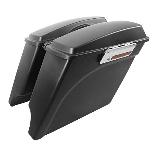 Green-L ABS 5" Stretched Saddlebag Fit for Harley Touring 1993-2013 - color: Matte black