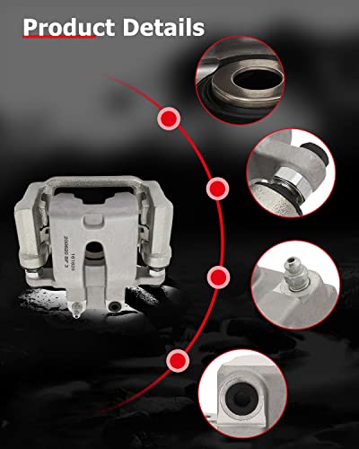cciyu Rear Left & Right Disc Brake Calipers w/Bracket 18B4970 18B4971 - size: Rear[18B4970+18B4971]