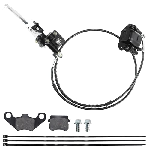 PRO BAT Mini ATV Hydraulic Brake Kit with Master Cylinder Caliper - color: Silver&Black