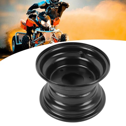 Acouto 145/70 6 Go Kart Wheel Rim 3 Holes 6 Inch Wheel Rim Aluminum Alloy Rims Enhanced Traction Stylish Look for ATV Quad Dirt Bike Ride On Mower