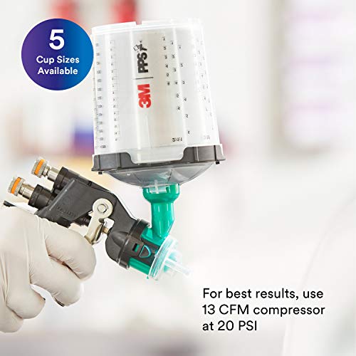 3M Accuspray Paint Spray Gun System with PPS 2.0, 26580, Standard, 22 Ounces, , 1 Paint Gun,1 Paint Cup,5 Disposable Lids and Liners,5 Nozzles,3 Sealing Plugs- Pack of 2 - size: Case