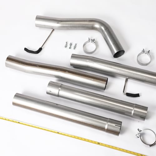 Stainless Steel Exhaust Pipes for Dodge 2013-2026 RAM 3500 4500 5500 CHASSIS CAB CUMMINS 6.7L 4" Powerstroke Diesel - size: for 2013-2026 Ram 3500 4500 5500