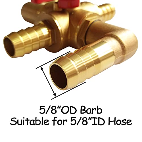 Uenede Solid Brass 5/8 Inch Heater Control Valve, 1PCS - size: 5/8"(16mm)