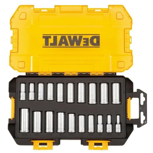 DEWALT DWMT73812 Tool Kit 3/8'' Drive Deep Socket Set, 20 Piece - style: 3/8" Drive
