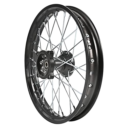Trkimal Front Wheel Rim Hub for Motocross Off Road Dirt Pit Bike (60/100-14 (12mm Bearing)) - size: 60/100-14 (12mm Bearing)