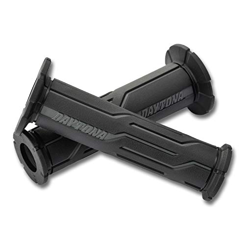 DAYTONA Universal 7/8" Motorcycle Handlebar Grips for Stylish and Comforting Long Rides (Geometric) (Gray) - color: Gray