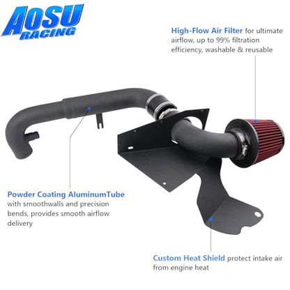Cold Air Intake Kit for VW MK6 Golf GTI with Gen2 EA888 2.0T