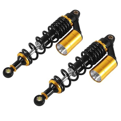 DREAM MOTION 1 pair 330mm Adjustable Rear Air Shock Absorbers Suspension Powersports Parts For Honda CRF150cc~750cc Apollo125cc KLX Karting(Go kart) Moped Quad (ATV) Drit Pit bike Accessories,Glod