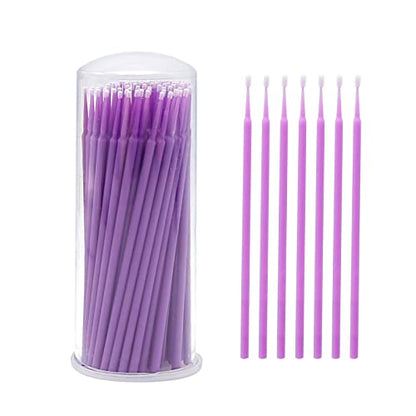 Touch Up Paint Brushes for Automotive Paint Chip Repair Disposable Micro Applicators (S:1.5mm, Purple)-100 Pieces - style: 1.5MM,Purple