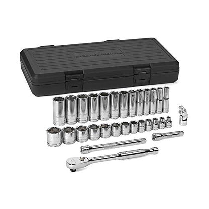 GEARWRENCH 30 Piece 3/8" Drive 6 Pt. Standard and Deep Socket Set, SAE - 80569 - style: 30 piece - 6 point
