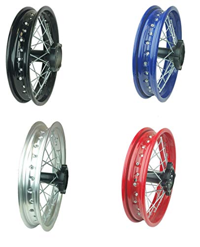 14"Aluminum BLUE Rear Rim Wheel Disk Brake Apollo SSR 125cc XR CRF Dirt Pit Bike Chines Made Dirt Bikes 12mm Shaft - color: Aluminum Blue, size: 14"