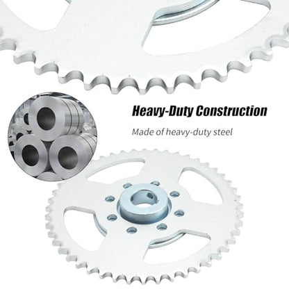 Heavy Duty 40 41 420 Chain 48Tooth Rear Sprocket with 8 Hole & 1/4" Keyway and 1" Bore Go Kart Hub, Replacement for Predator 212cc 196cc 6.5hp Engine Go Cart Mini Bike Powersports Parts