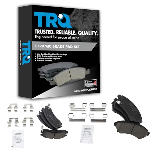 TRQ Ceramic Brake Pad Kit Front & Rear - color: Ceramic, size: BFA12929