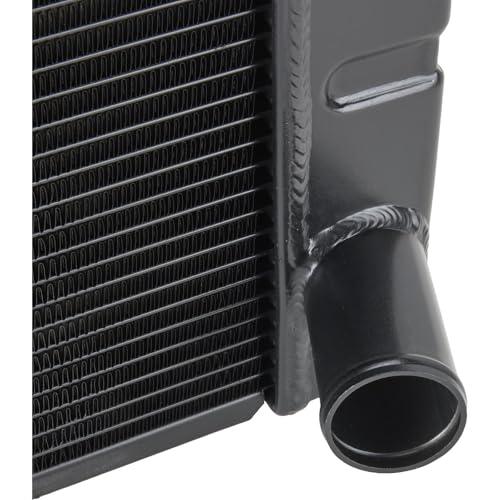 Aluminum Radiator Universal for Chevy SBC BBC, 22", Dual Row, Black - size: 22 Inch