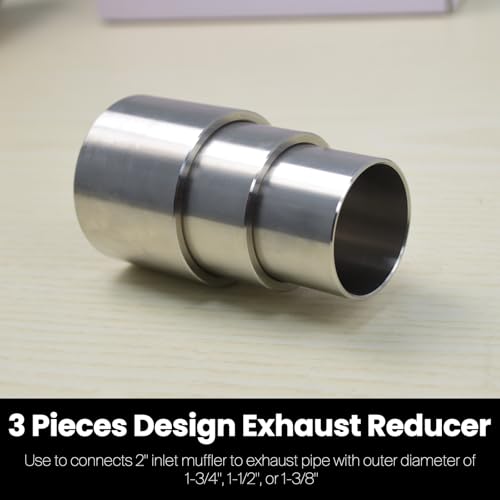 Slip-on Exhaust Adapter 2''(ID) to 1-3/4'', 1-1/2", 1-3/8"(OD)