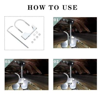 Exhaust Clamp with Hanger fit 3 Inch Universal Exhaust Pipe Rear Muffler Hanger for Car Truck (2PCS)