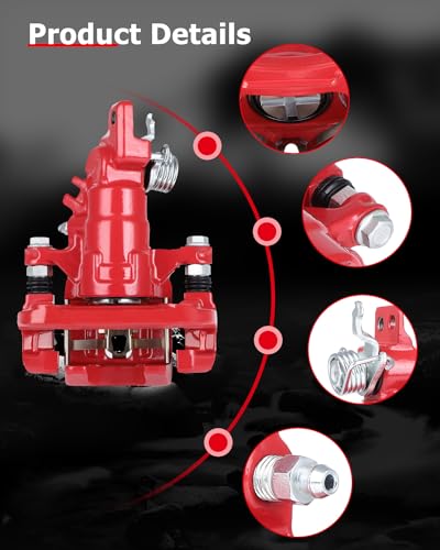 cciyu Rear Right Disc Brake Caliper Assembly With Bracket 19-B2068 - size: Rear Right[19-B2068]