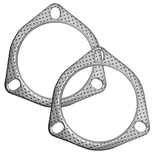 3.5 Inch Exhaust Gasket 3-Bolt 89mm Flange High Temperature Graphite - size: 3.5 in