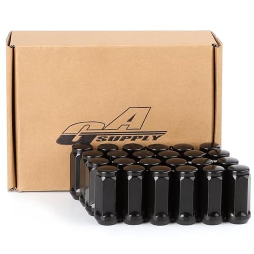 GAsupply 14X1.5 Black Lug Nuts, 24pcs 1.9" Tall 3/4" 19mm Hex, Cone Seat - color: Black, size: M14x1.5, style: 24pcs - 1.9" Tall