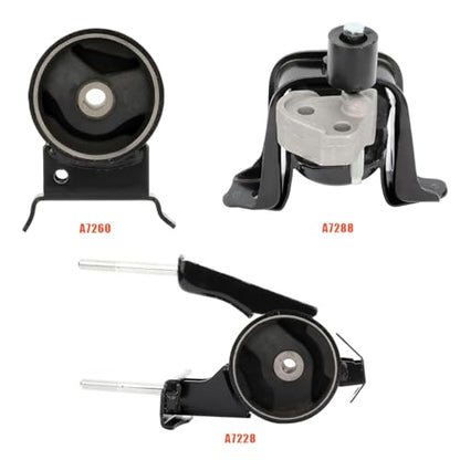 3PCS Engine Motor Mount Set for Toyota Echo 2000-2005 - size: for Toyota Echo 00-05/Scion xA/ xB 04 -06