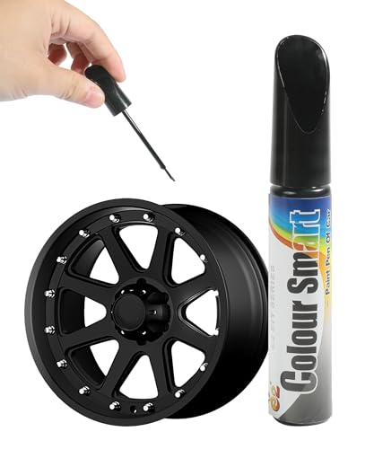 SCUARI Touch Up Paint for Cars,Wheel Paint,Car Accessories Car Paint Scratch Repair,Car Paint Pen,Car Scratch Remover Pen,Wheel Scratch Fix,Touch Up Paint Pen,Fit for Car Rim Scratch Repair (Black) - color: Black