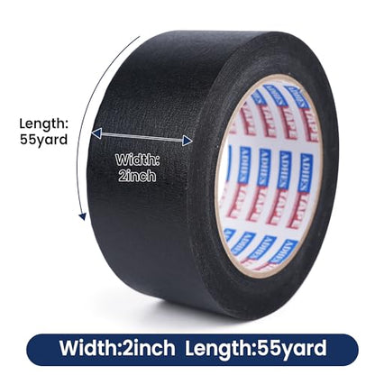 Adhes Black Masking Tape Painter's Tape 2in x 55yds - size: 2‘’ x 55yds