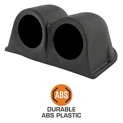 GlowShift Universal 60mm Black Dual Dashboard Gauge Pod Holder