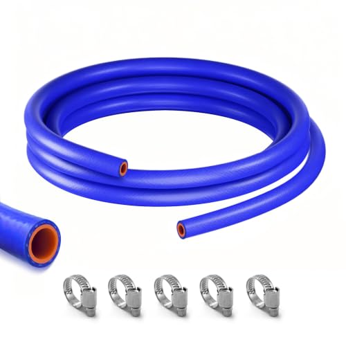3/4" ID-5Ft(ID 19mm) Heater Hose Enhanced Double Reinforcement - color: Blue, size: 3/4" ID-5Ft(ID 19mm)