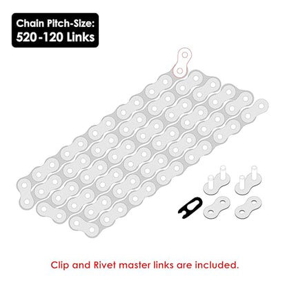 Caltric Drive Chain & Sprockets Kit Compatible with Yamaha Yz250 Yz-250 Yz 250 1999-2017 / YZ426F 2000 2001 2002 / YZ450F 2003 2004