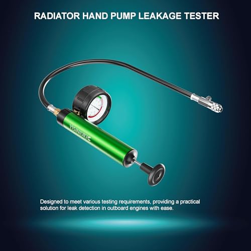 Universal Radiator Pressure Tester, Aluminum Automotive Cooling System Radiator Pressure Tester Tool,Pressure Test Pump with Pressure Gauge,Fit for Adapters for Various Car Models