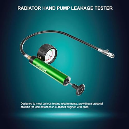 Universal Radiator Pressure Tester, Aluminum Automotive Cooling System Radiator Pressure Tester Tool,Pressure Test Pump with Pressure Gauge,Fit for Adapters for Various Car Models
