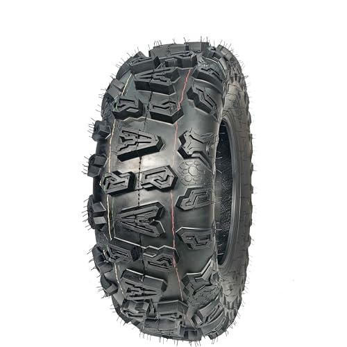 AT25x8-12 ATV Tires ATV＆UTV Trail Sand Off-Road Tires 25x8-12, All Terrain tries 17mm Tread Depth 25x8-12- 4PR, Tubeless 2PCS - size: DAV111 25X8-12
