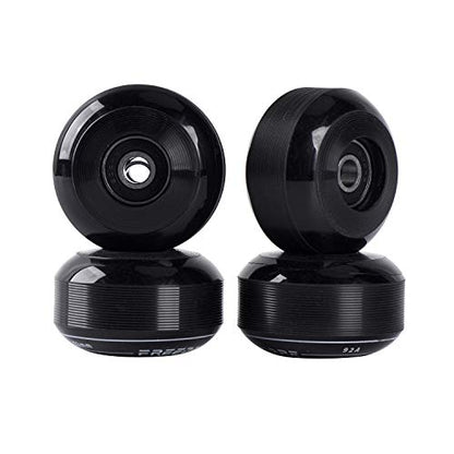 FREEDARE Skateboard Wheels 52mm and Bearings, Spacers Installed 92A for Street Tricks(Pack of 4) - color: black