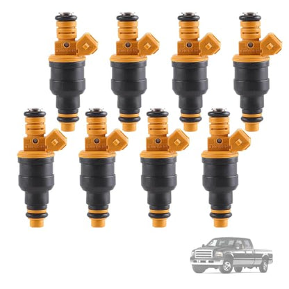 Set of 8 Fuel Injectors FIT Ford F150 F250 F350 E150 E250 E350 Mustang Expedition Explorer 4.6L 5.0L 5.4L 5.8L – Replace 0280150943, 0280150939, 0280150909