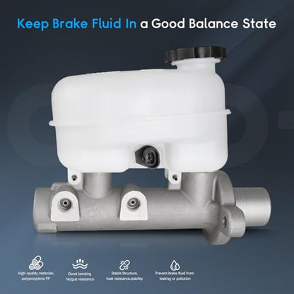 OTO-K Brake Master Cylinder Compatible with Chevy Silverado 1500 2005-2006,Silverado 1500 Classic 2007 | GMC Sierra 1500 2005-2006,Sierra 1500 Classic 2007,Replace # M630325 15183822