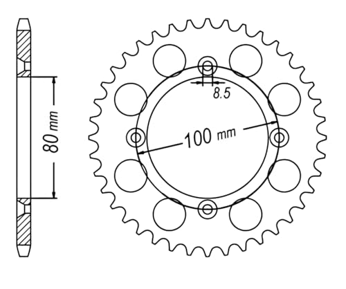 428 Motorcycle Drive Sprocket and Chain Kit compatible with Honda CRF125FB 2015-2024