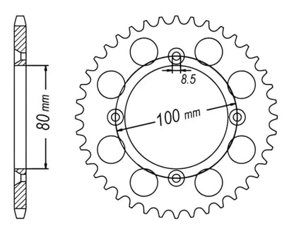 428 Motorcycle Drive Sprocket and Chain Kit compatible with Honda CRF125FB 2015-2024