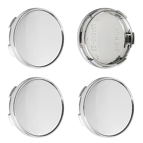2.2Inch 56MM Wheel Center Caps, Pack of 4 (Chrome, Outer 56MM, Inner 53MM, Easy DIY Installation) - color: Chrome, size: Outer 56.4MM , Inner 52.9MM