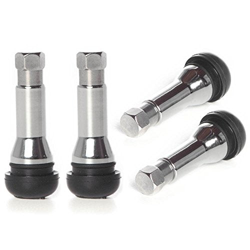Circuit Performance Chrome Rubber Valve Stems TR414 38mm (Set of 4)