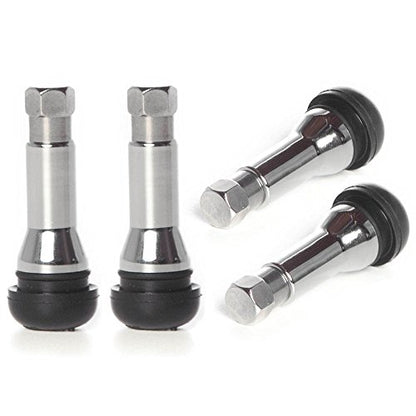 Circuit Performance Chrome Rubber Valve Stems TR414 38mm (Set of 4)