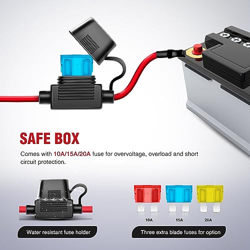 Nilight 14AWG Remote Wiring Harness Wireless Strobe Switch 12V 20A 1Lead - color: 14AWG-1 Lead Remote +Flash