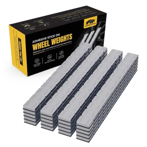 MIKKUPPA 1/4oz Adhesive Stick on Wheel Weights Gray 0.25oz, 60oz/Box - color: Grey, size: 240 PCS