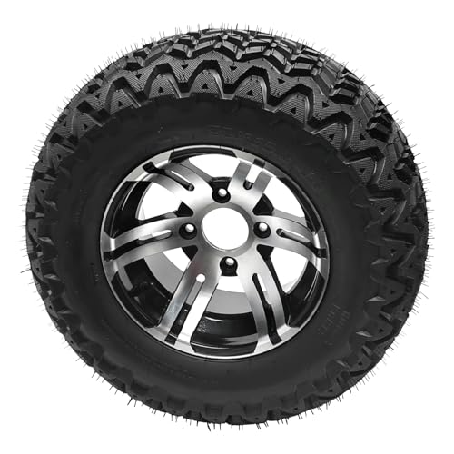 23x10.5x12 Tires & Wheels Set (23x10.5-12) - Aluminum Alloy Rims with Knobby Lug Tread for ATV Golf Cart UTV Go Kart Utility Off-Road Vehicles, 12" Lawn Mowers Tires Combo - Set of 1 - size: 1pack 23x10.5-12