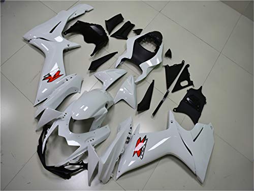YTL White Full Fairing Fit for Suzuki 2011-2026 GSXR 600/750 - color: 020 White