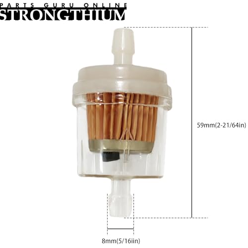 Strongthium 6PCS 1/4 6mm-7mm Gas Inline Fuel Filter with Magnet