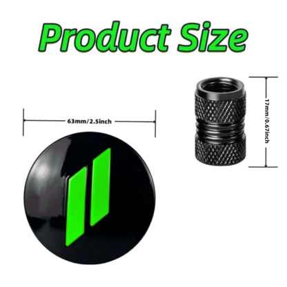 4Pcs Wheel Center Cap 63mm/2.5 inches Compatible with Dodge(Green) - color: Green