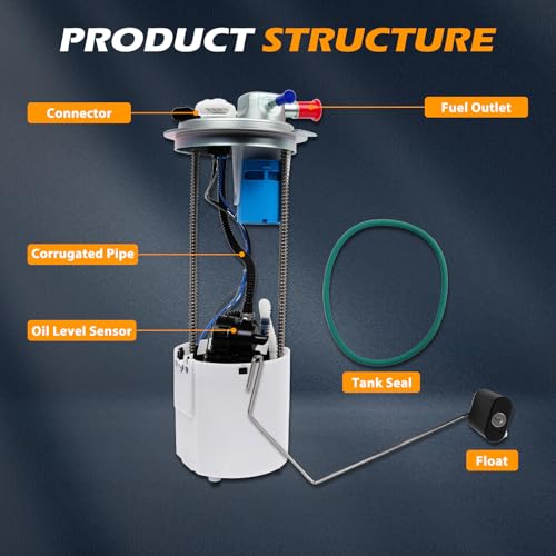 E3747M Fuel Pump Module Assembly Suitable for Silverado 1500 Sierra 1500 OE FP76298M, 19206532, FG1058 - size: E3747M-size: 43cm